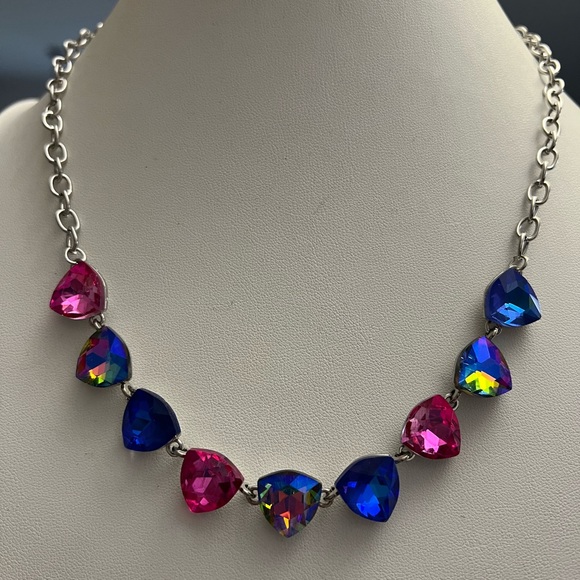 Paparazzi Vibrant Pink and Blue Necklace Set - Picture 2 of 3